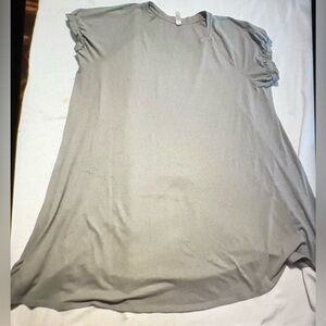 Cacique Soft Gray Ruffle Sleeve Nightgown